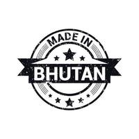 Bhutan stamp design vector