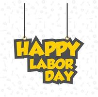 Celebrating labour day design with typography vector