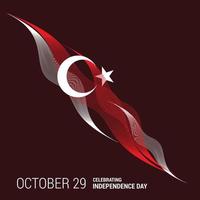 vector de tarjeta de diseño del día de la independencia de turquía