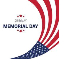 Memorial day design card vector