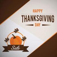 Happy Thanks giving sale design vector