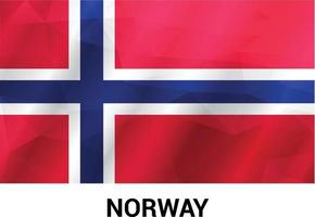 Norway flag design vector