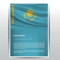 vector de diseño de bandera de kazajstán