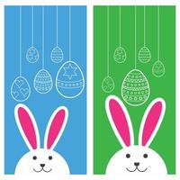 Happy Easter day card with creative design typography and light theme vector