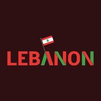 Lebanon Independence day design vector