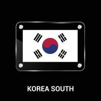 South Korea flags design vector