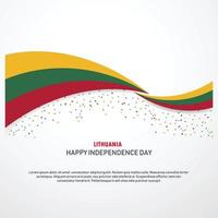Lithuania Happy independence day Background vector