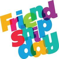 Happy Freindship day design with typography vector