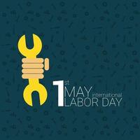 Celebrating labour day design with typography vector