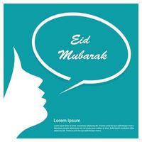 diseño de eid mubarak con tipografía y vector de diseño creativo