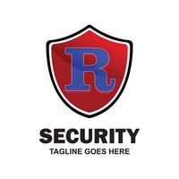 Alphabetical logo of security compnay and typography vector