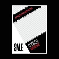 Black Friday sale card design vector