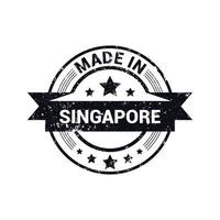 Singapore stamp design vector