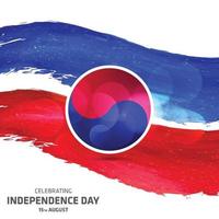 vector de diseño del día de la independencia de corea del sur