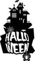 Halloween design with typography and white background vector