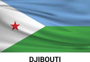 Djibouti flag design vector