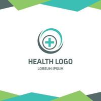 Health logo design with typography vector