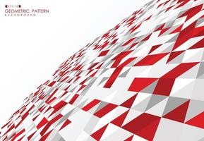 Abstract red technology triangle design of pattern decoration background. illustration vector eps10