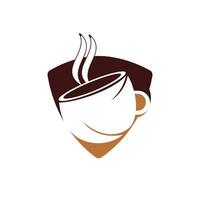 Coffee cafe vector logo design. Unique coffee cup icon logo template.