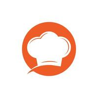 Chef logo design. Cook hat icon. Vector symbol for menu restaurant cafe bistro.