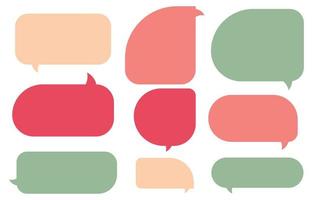 Set christmas speech bubbles on white background. chat box or chat vector square and doodle message or communication icon Cloud speaking for comics and minimal message dialog