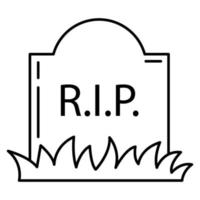 Grave doodle icon vector