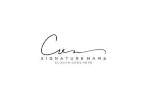 Initial CV Letter Signature Logo Template elegant design logo Sign Symbol template vector icon