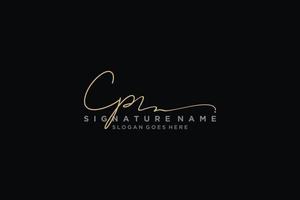Initial CP Letter Signature Logo Template elegant design logo Sign Symbol template vector icon