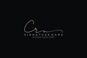Initial CR Letter Signature Logo Template elegant design logo Sign Symbol template vector icon