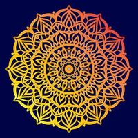 gradient mandala art traditional circular design round lace decoration vector