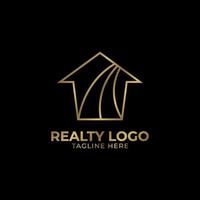 luxurious abstract minimalist house logo vector design element