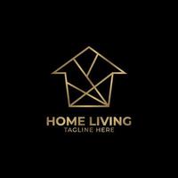 minimalist and elegant house vector logo design for real estate, construction, interior, exterior home decoration