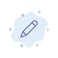 Pencil Study School Write Blue Icon on Abstract Cloud Background vector