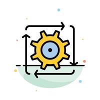 Workflow Automation Development Flow Operation Abstract Flat Color Icon Template vector