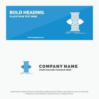 Eye Success Focus Optimize SOlid Icon Website Banner and Business Logo Template vector