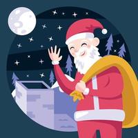 Character Focused of Santa Claus vector