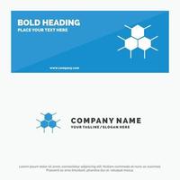 Molecular Structure Medical Health SOlid Icon Website Banner and Business Logo Template vector