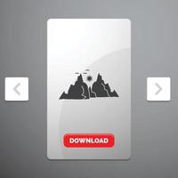 mountain. landscape. hill. nature. vector