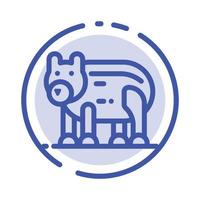 Animal Bear Polar Canada Blue Dotted Line Line Icon vector