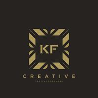 KF initial letter luxury ornament monogram logo template vector