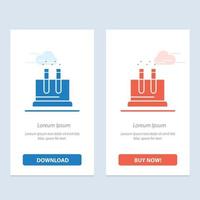 Lab Test Tube Science  Blue and Red Download and Buy Now web Widget Card Template vector