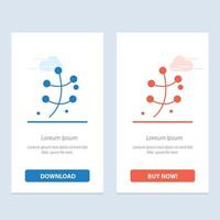 Growth Leaf Plant Spring  Blue and Red Download and Buy Now web Widget Card Template vector