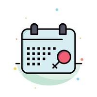 Calendar Symbol Plan Abstract Flat Color Icon Template vector