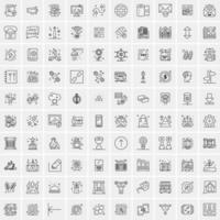 100 Business Icons for web and Print Material vector