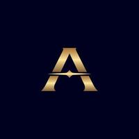 Golden letter A vector