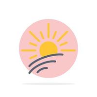 Brightness Light Sun Spring Abstract Circle Background Flat color Icon vector