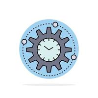 Efficiency management processing productivity project Flat Color Icon Vector