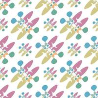 Abstract and floral seamless pattern vector