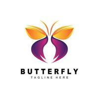 Butterfly Logo, Animal Design With Beautiful Wings, Decorative Animals, Product Brands vector