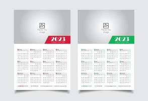 Wall Calendar 2023 Design vector